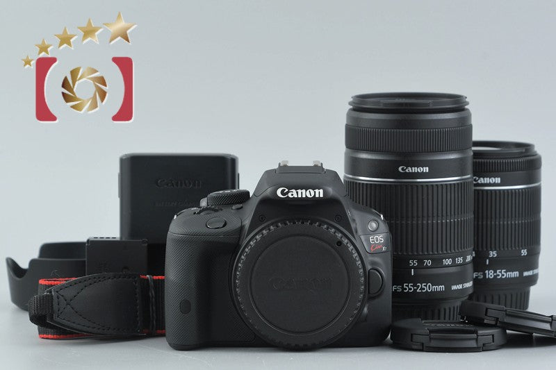 [Used] Canon EOS Kiss X7 Double Zoom Kit Black - Low Shutter Count