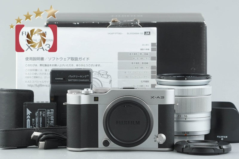 [Used] FUJIFILM Fuji Film X-A3 Silver Lens Kit with Original Box
