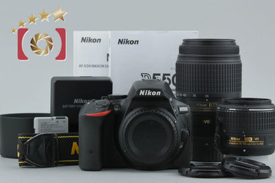 [Used] Nikon D5500 Black Double Zoom Kit, Low Shutter Count