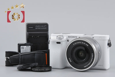 Used: SONY Sony α6000 ILCE-6000L White Power Zoom Lens Kit, Low Shutter Count