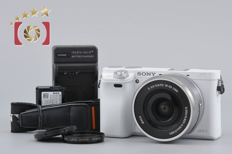 Used: SONY Sony α6000 ILCE-6000L White Power Zoom Lens Kit, Low Shutter Count