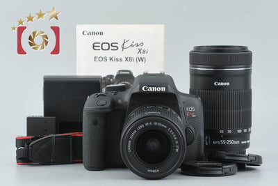 [Used] Canon EOS Kiss X8i Double Zoom Kit - Low Shutter Count