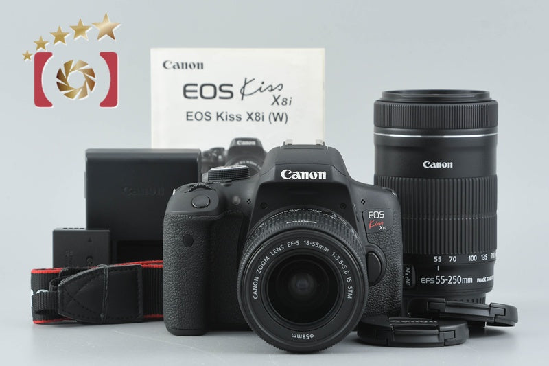 [Used] Canon EOS Kiss X8i Double Zoom Kit - Low Shutter Count