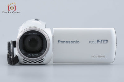 [Used] Panasonic HC-V480MS White Digital High-Definition Video Camera with Original Box