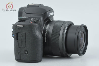 Used: Canon EOS Kiss M EF-M 15-45 IS STM Lens Kit Black, Low Shutter Count