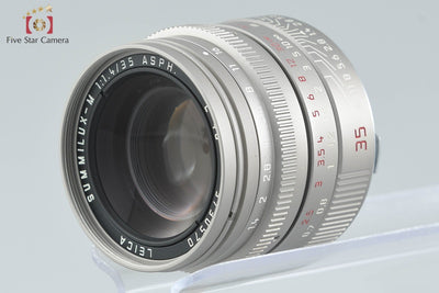 Used Leica SUMMILUX-M 35mm f/1.4 ASPH. E16 11859 Titanium with Original Box