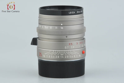 Used Leica SUMMILUX-M 35mm f/1.4 ASPH. E16 11859 Titanium with Original Box