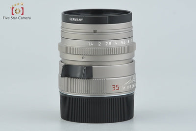 Used Leica SUMMILUX-M 35mm f/1.4 ASPH. E16 11859 Titanium with Original Box