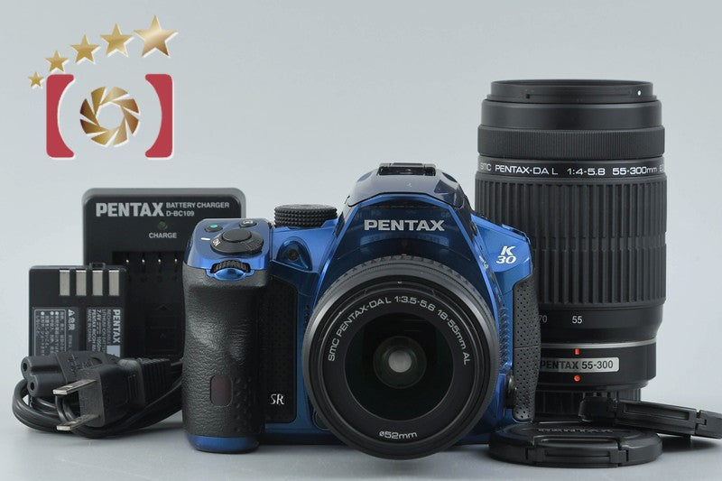 [Used] PENTAX Pentax K-30 Crystal Blue Double Zoom Kit