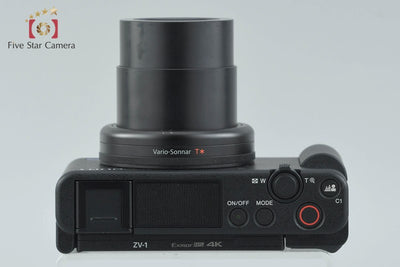 Used SONY VLOGCAM ZV-1 Black + GP-VPT2BT Shooting Grip with Original Box