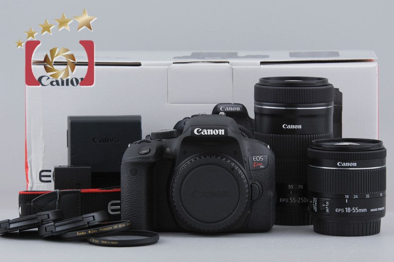 [Used] Canon EOS Kiss X9i Double Zoom Kit, low shutter count, with original box