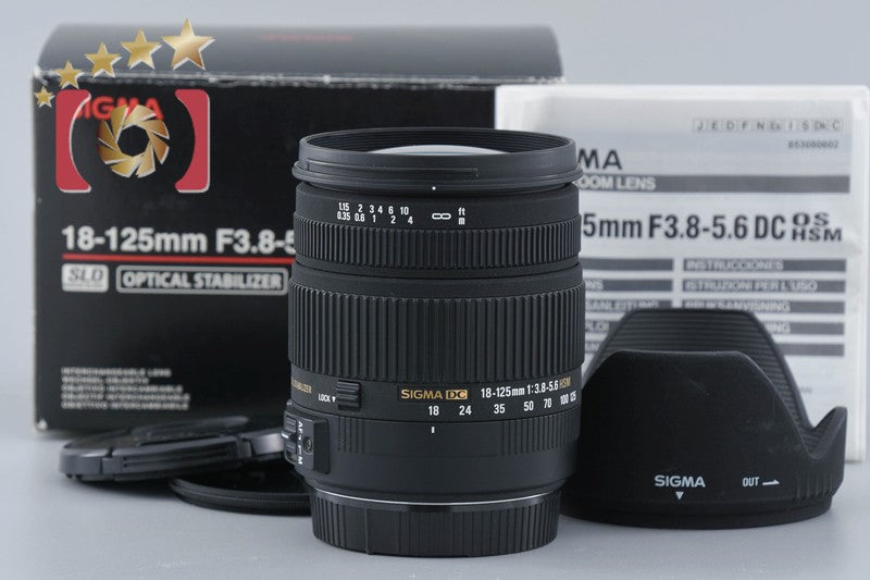 【中古】SIGMA シグマ 18-125mm f/3.8-5.6 DC OS HSM キヤノン用 元箱付き