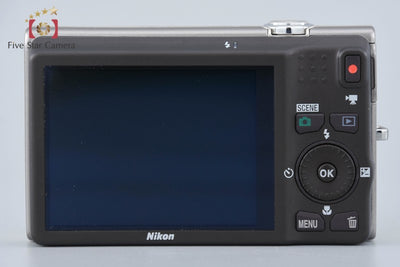 [Used] Nikon COOLPIX S6200 Platinum Silver Compact Digital Camera with Original Box