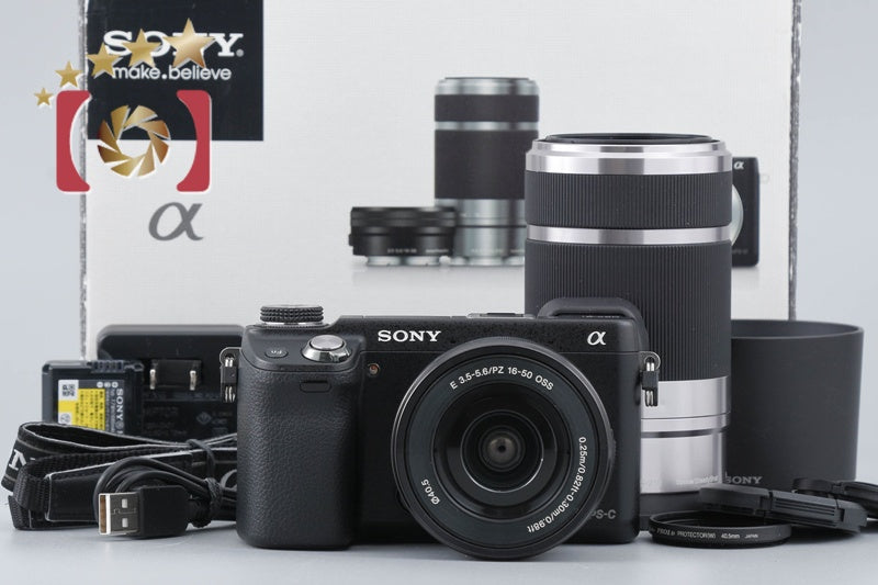[Used] SONY Sony α NEX-6 Double Zoom Lens Kit Black with Original Box