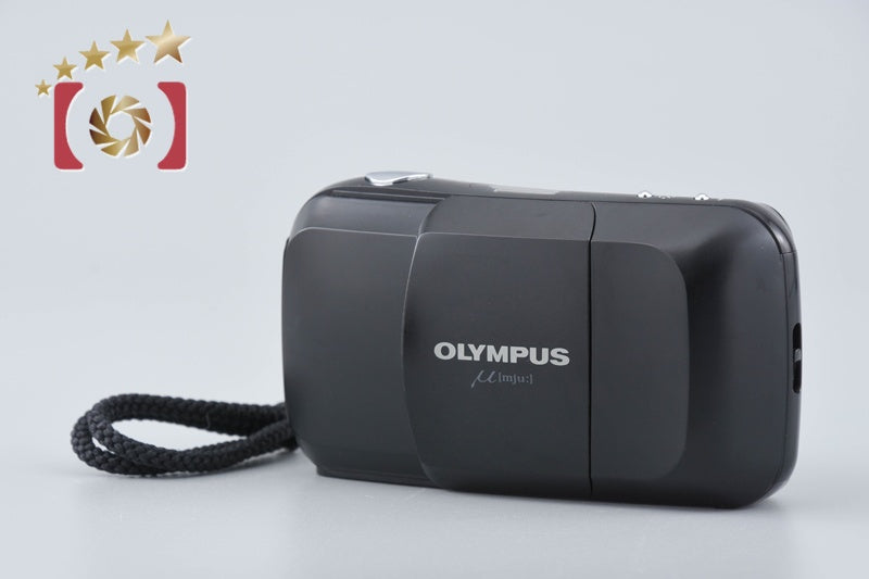 中古】OLYMPUS オリンパス μ[mju:] ミュー ブラック コンパクト