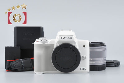 [Used] Canon EOS Kiss M2 EF-M 15-45 IS STM Lens Kit White