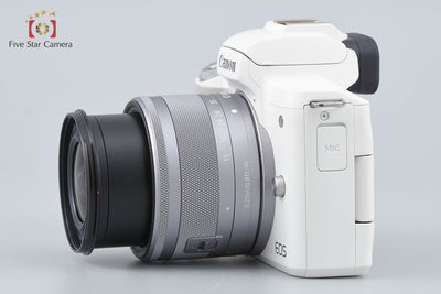 [Used] Canon EOS Kiss M2 EF-M 15-45 IS STM Lens Kit White