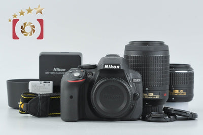 [Used] Nikon D5300 Double Zoom Kit Black - Very Low Shutter Count