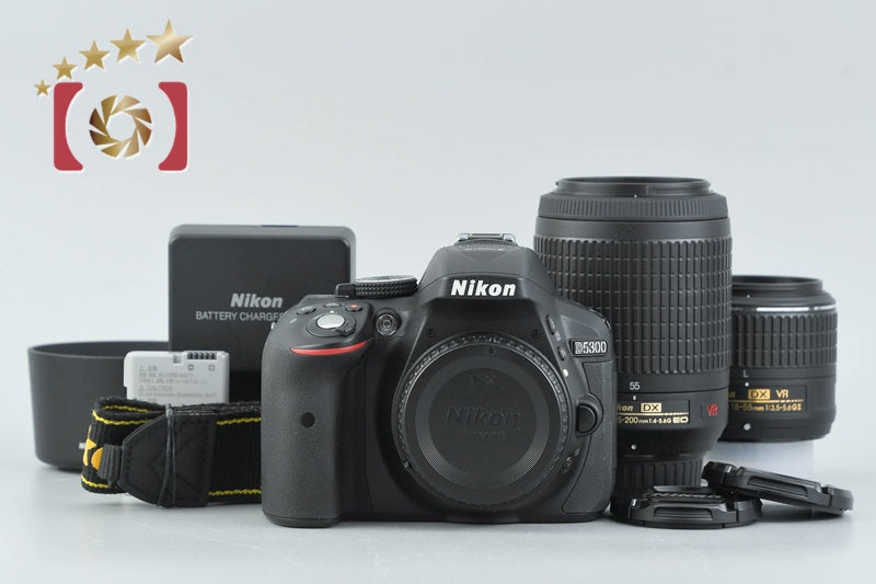 [Used] Nikon D5300 Double Zoom Kit Black - Very Low Shutter Count