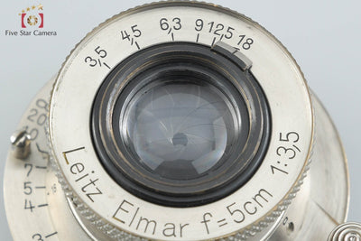 【Used】Leica Elmar 50mm f/3.5 Collapsible Nickel L39 Leica Screw Mount