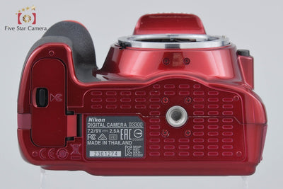 Used Nikon D3300 Red Digital SLR Camera with Low Shutter Count