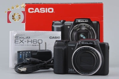 [Used] Casio EXILIM EX-H60 Black Compact Digital Camera with Original Box