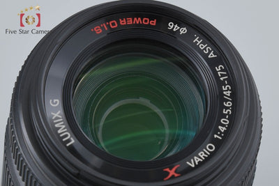 [Used] Panasonic LUMIX G VARIO 45-175mm f/4-5.6 ASPH. POWER O.I.S. H-PS45175 Silver with Original Box