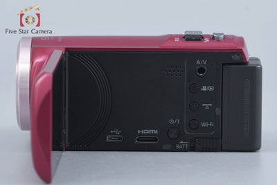 Used Panasonic HC-V550M Red Digital High-Vision Camcorder with Original Box