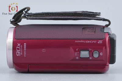 Used Panasonic HC-V550M Red Digital High-Vision Camcorder with Original Box