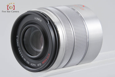 [Used] Panasonic LUMIX G VARIO 45-150mm f/4-5.6 ASPH. MEGA O.I.S. H-FS45150 Silver