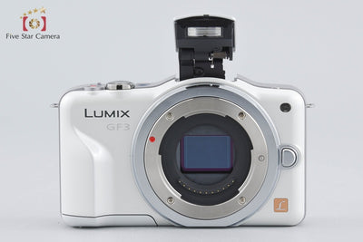 [Used] Panasonic LUMIX DMC-GF3 Shell White + G VARIO 14-42mm f/3.5-5.6 ASPH. MEGA O.I.S. H-FS014042 (Low Shutter Count)