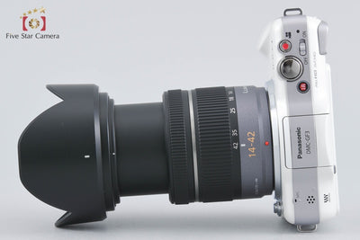 [Used] Panasonic LUMIX DMC-GF3 Shell White + G VARIO 14-42mm f/3.5-5.6 ASPH. MEGA O.I.S. H-FS014042 (Low Shutter Count)