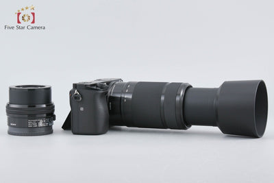 [Used] SONY Sony α6000 ILCE-6000 Double Zoom Lens Kit Black, Low Shutter Count, With Original Box