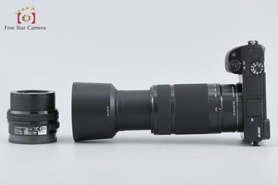 [Used] SONY Sony α6000 ILCE-6000 Double Zoom Lens Kit Black, Low Shutter Count, With Original Box