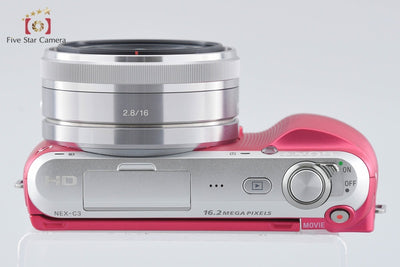[Used] SONY Sony α NEX-C3 Pink + E 16mm f/2.8 SEL16F28 Low Shutter Count