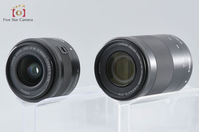 [Used] Canon EOS Kiss M Double Zoom Lens Kit Black