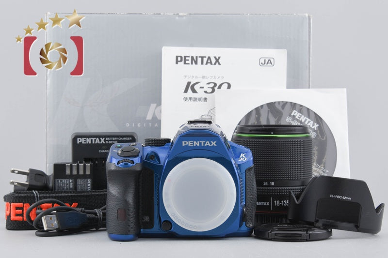 [Used] PENTAX Pentax K-30 18-135 Lens Kit Crystal Blue with Original Box