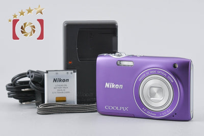 [Used] Nikon COOLPIX S3100 Fine Purple Compact Digital Camera