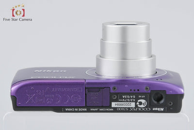 [Used] Nikon COOLPIX S3100 Fine Purple Compact Digital Camera
