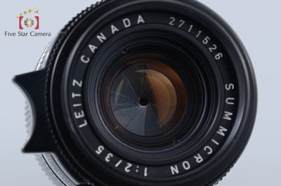 [Used] Leica SUMMICRON 35mm f/2 3rd Generation Leica M-mount Made in Canada