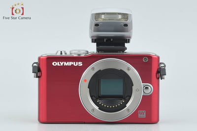 [Used] OLYMPUS PEN Lite E-PL3 Double Zoom Lens Kit Red, Low Shutter Count, With Original Box