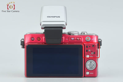 [Used] OLYMPUS PEN Lite E-PL3 Double Zoom Lens Kit Red, Low Shutter Count, With Original Box