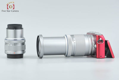 [Used] OLYMPUS PEN Lite E-PL3 Double Zoom Lens Kit Red, Low Shutter Count, With Original Box