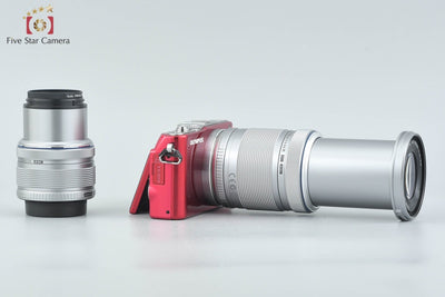[Used] OLYMPUS PEN Lite E-PL3 Double Zoom Lens Kit Red, Low Shutter Count, With Original Box