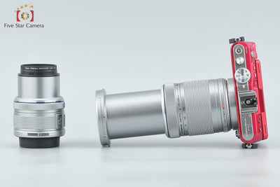 [Used] OLYMPUS PEN Lite E-PL3 Double Zoom Lens Kit Red, Low Shutter Count, With Original Box