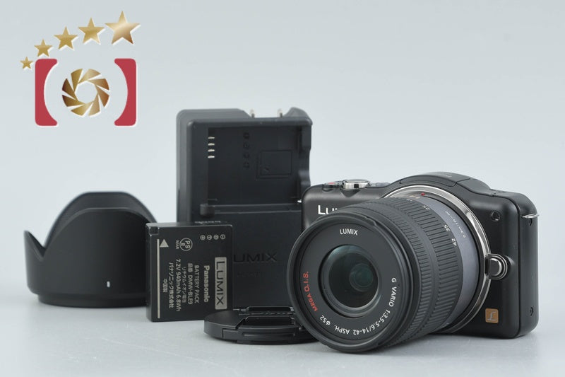 [Used] Panasonic LUMIX DMC-GF3 Black + G VARIO 14-42mm f/3.5-5.6 ASPH. MEGA O.I.S. H-FS014042, very low shutter count