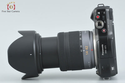 [Used] Panasonic LUMIX DMC-GF3 Black + G VARIO 14-42mm f/3.5-5.6 ASPH. MEGA O.I.S. H-FS014042, very low shutter count