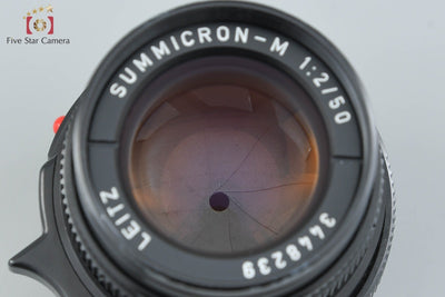 [Used] Leica SUMMICRON-M 50mm f/2 E39 3rd Generation Black