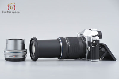 [Used] OLYMPUS OM-D E-M10 Mark III EZ Double Zoom Kit Silver, Low Shutter Count, With Original Box