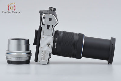 [Used] OLYMPUS OM-D E-M10 Mark III EZ Double Zoom Kit Silver, Low Shutter Count, With Original Box